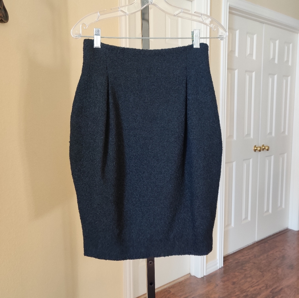 Krizia Made In Italy Vtg Black Skirt
